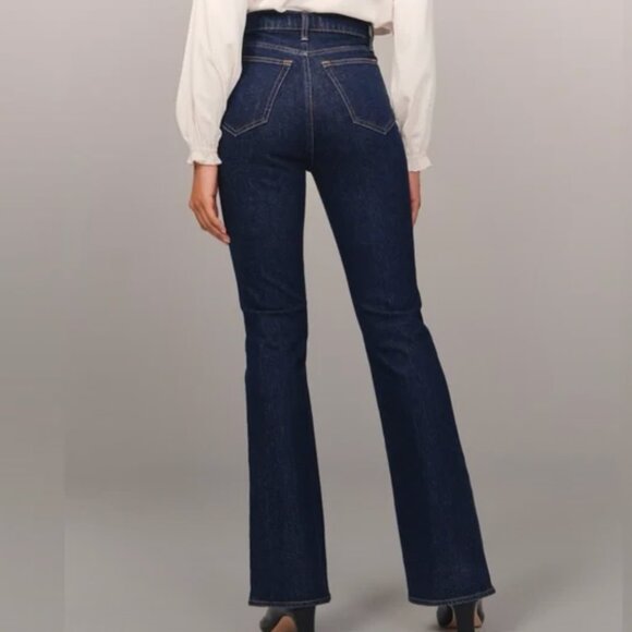 NWOT Abercrombie & Fitch Vintage High Rise Flare Jeans (4R) - Picture 4 of 8